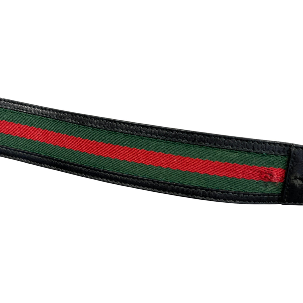 Men's Interlocking G Web Belt Black Size 32" - Photo 9