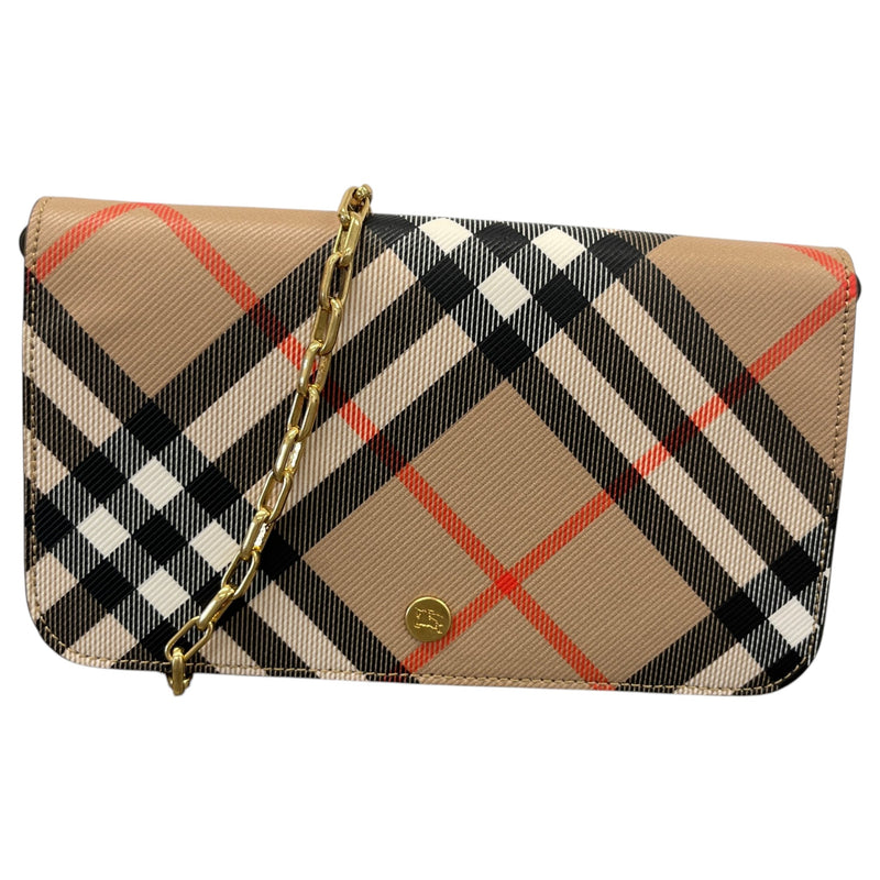Women's Checkered Crossbody Bag Beige