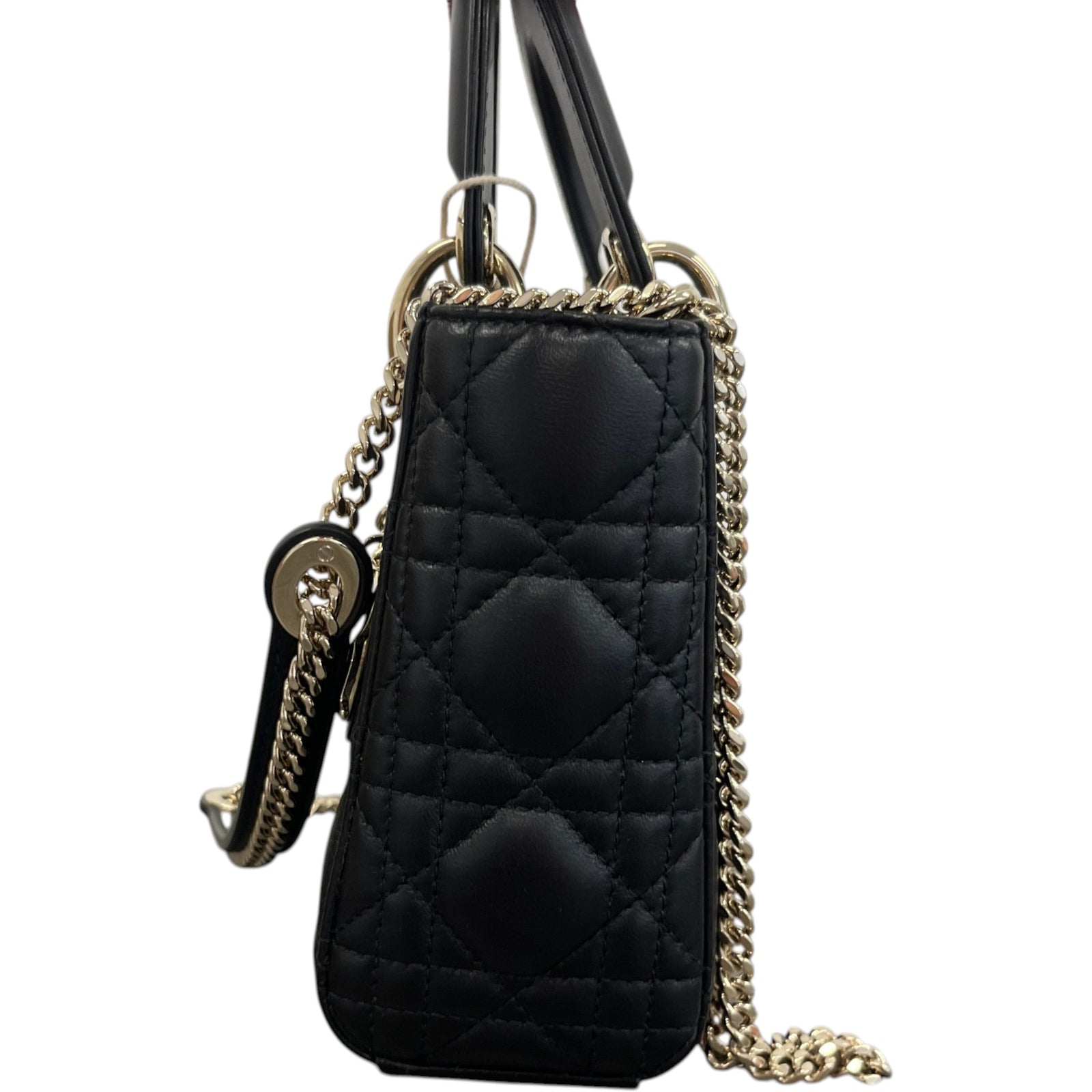 Women's Small Lady Dior Handbag Black - Photo 7