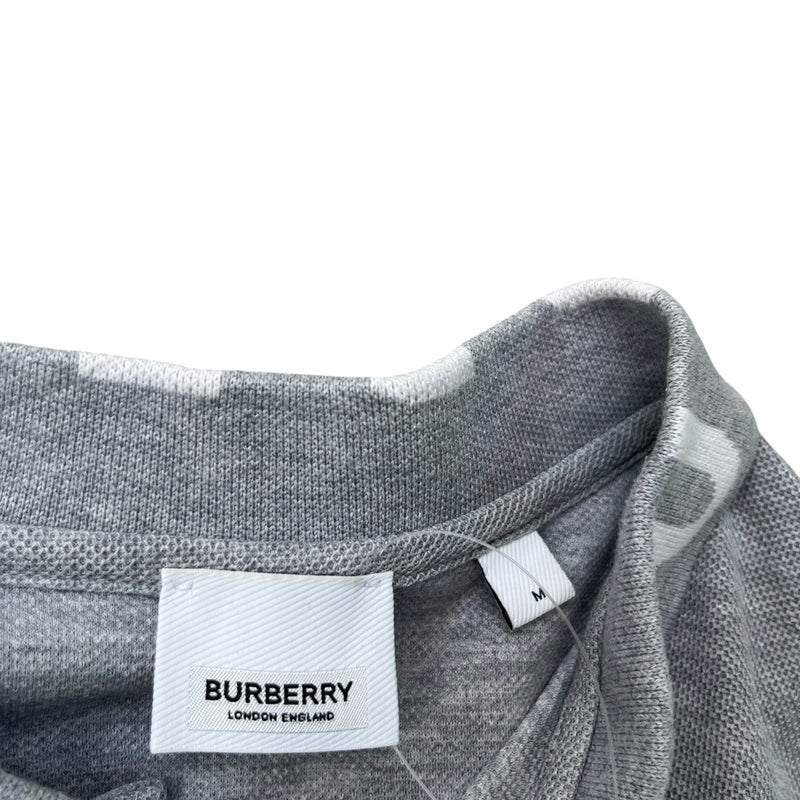 Men's Collar Logo Polo Shirt Grey Size M