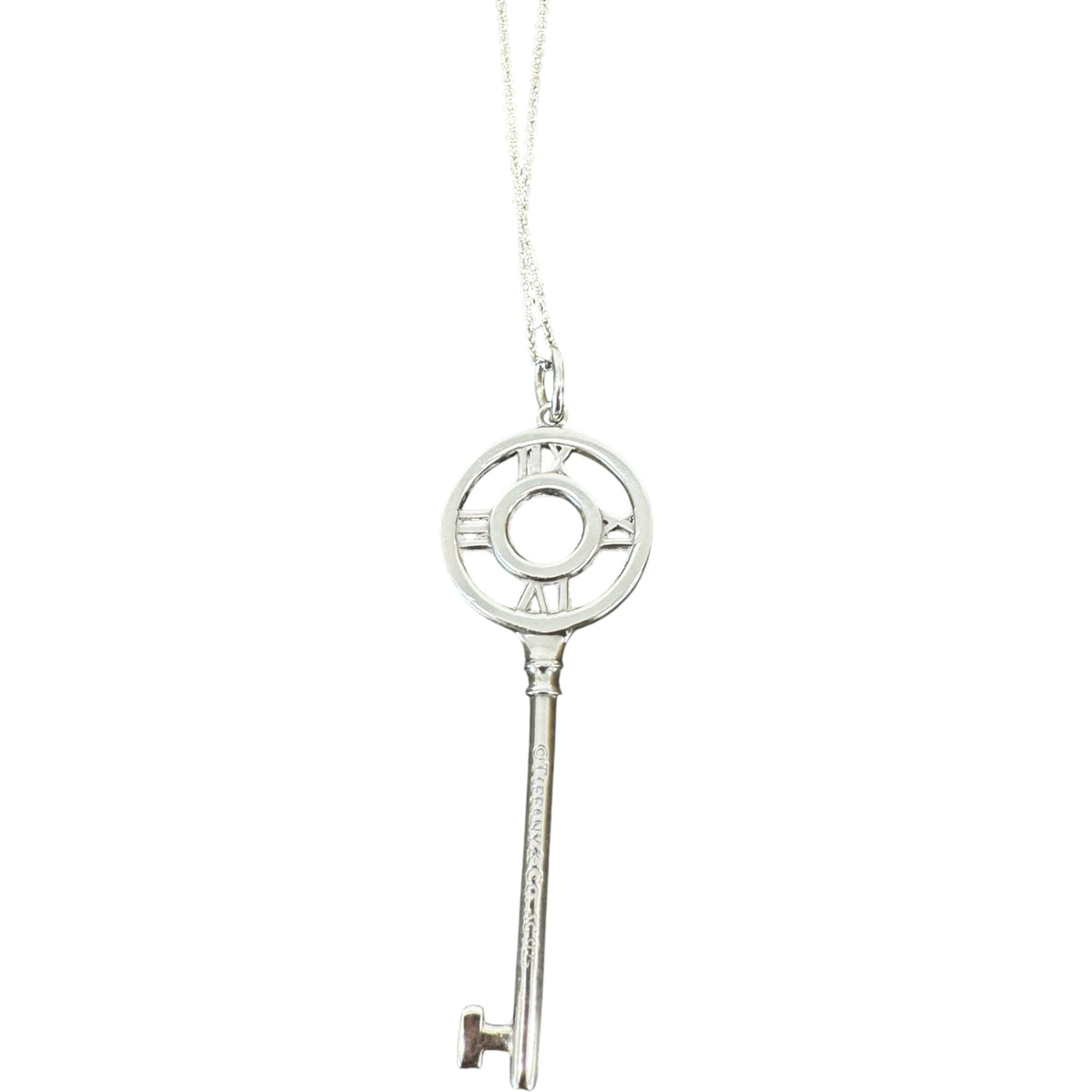 Women's Atlas Key Pendant Necklace Silver - Photo 3