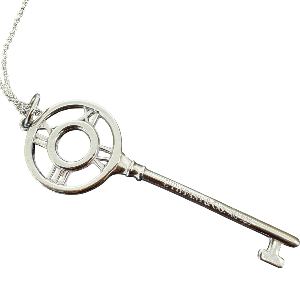 Women's Atlas Key Pendant Necklace Silver - Photo 4
