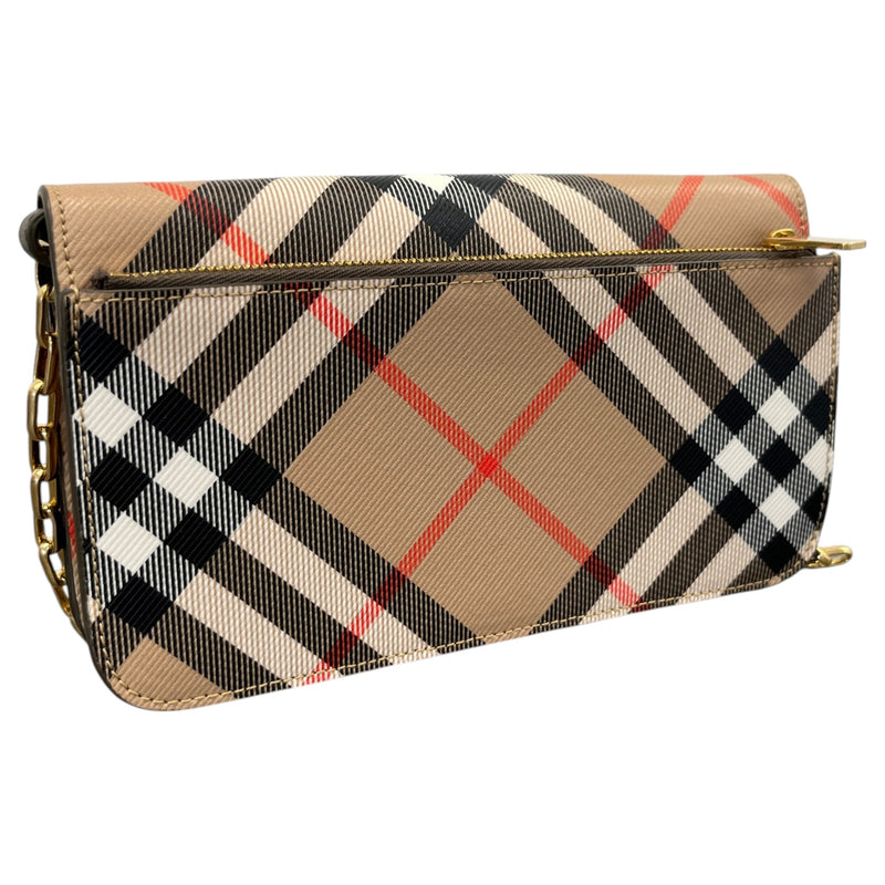 Women's Checkered Crossbody Bag Beige