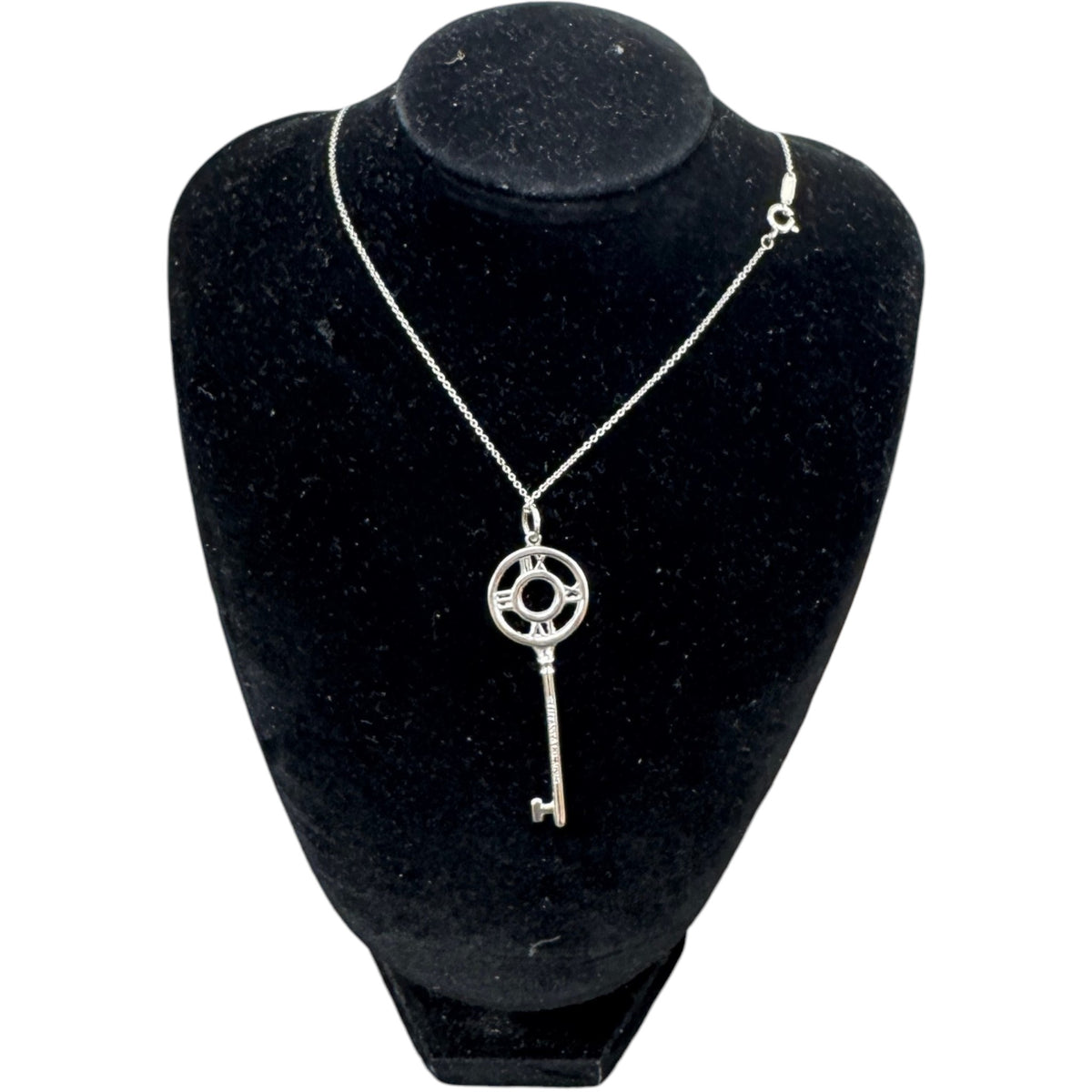 Women's Atlas Key Pendant Necklace Silver - Photo 1