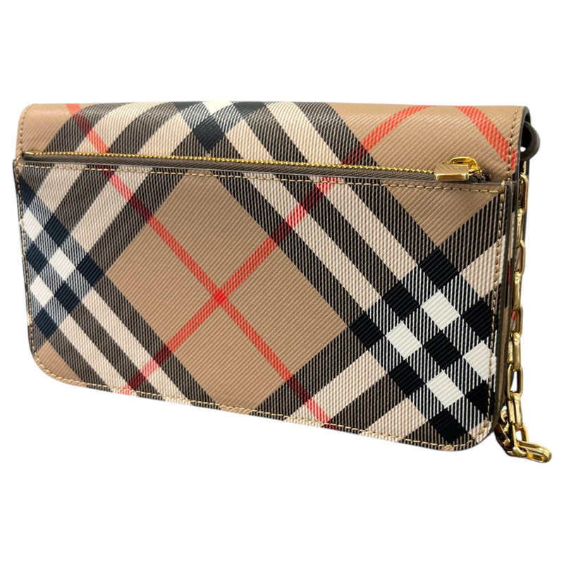 Women's Checkered Crossbody Bag Beige