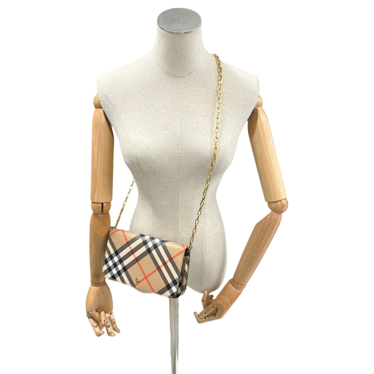Women's Checkered Crossbody Bag Beige - Photo 2