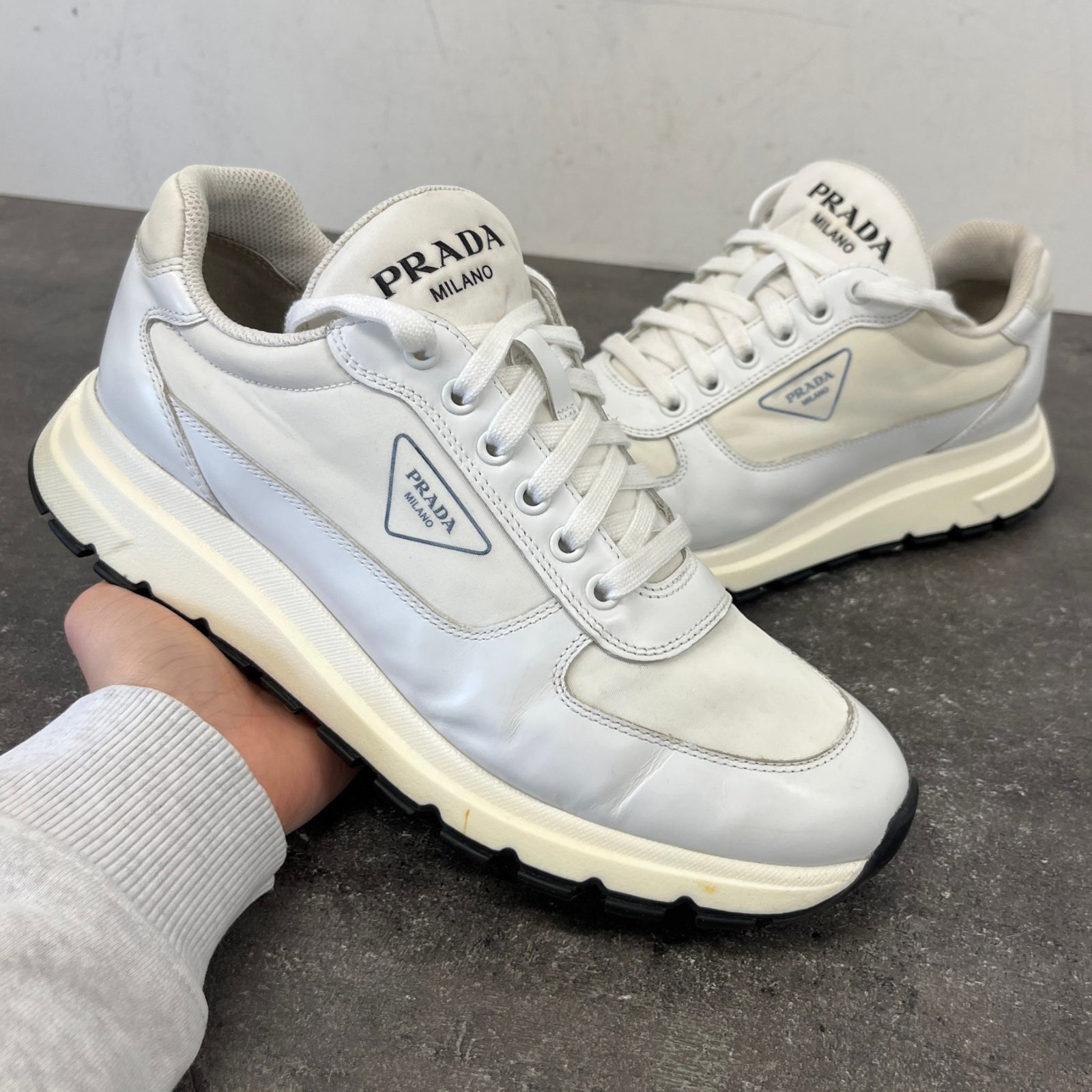 Men's Prax 01 Re-Nylon Low Trainers Cream Size EU 41 / UK 7 - Photo 12