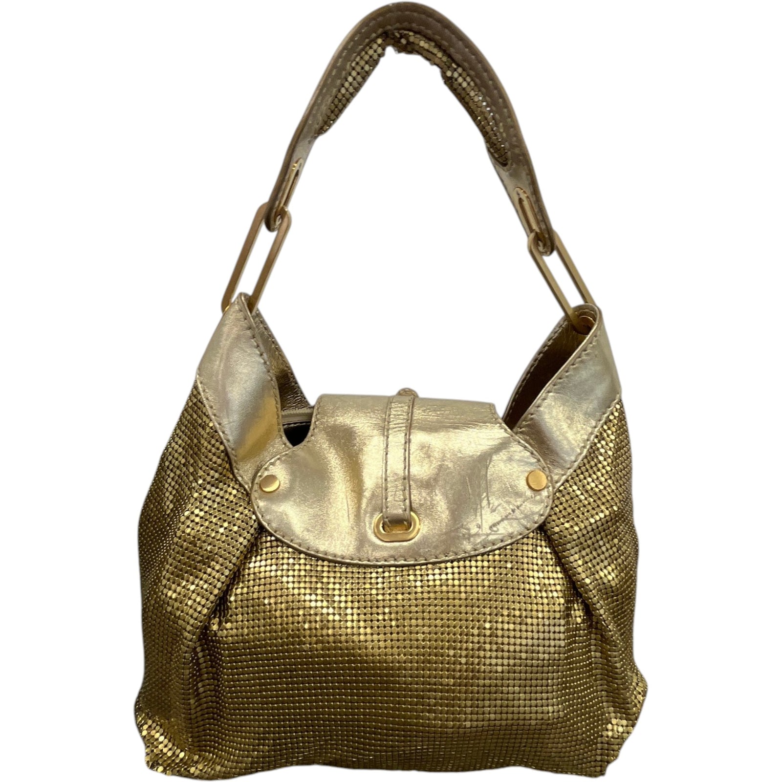 Women's Chainmail Tulita Shoulder Hobo Handbag Gold - Photo 3