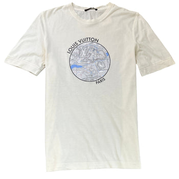Men's Topographical T-Shirt White Size L