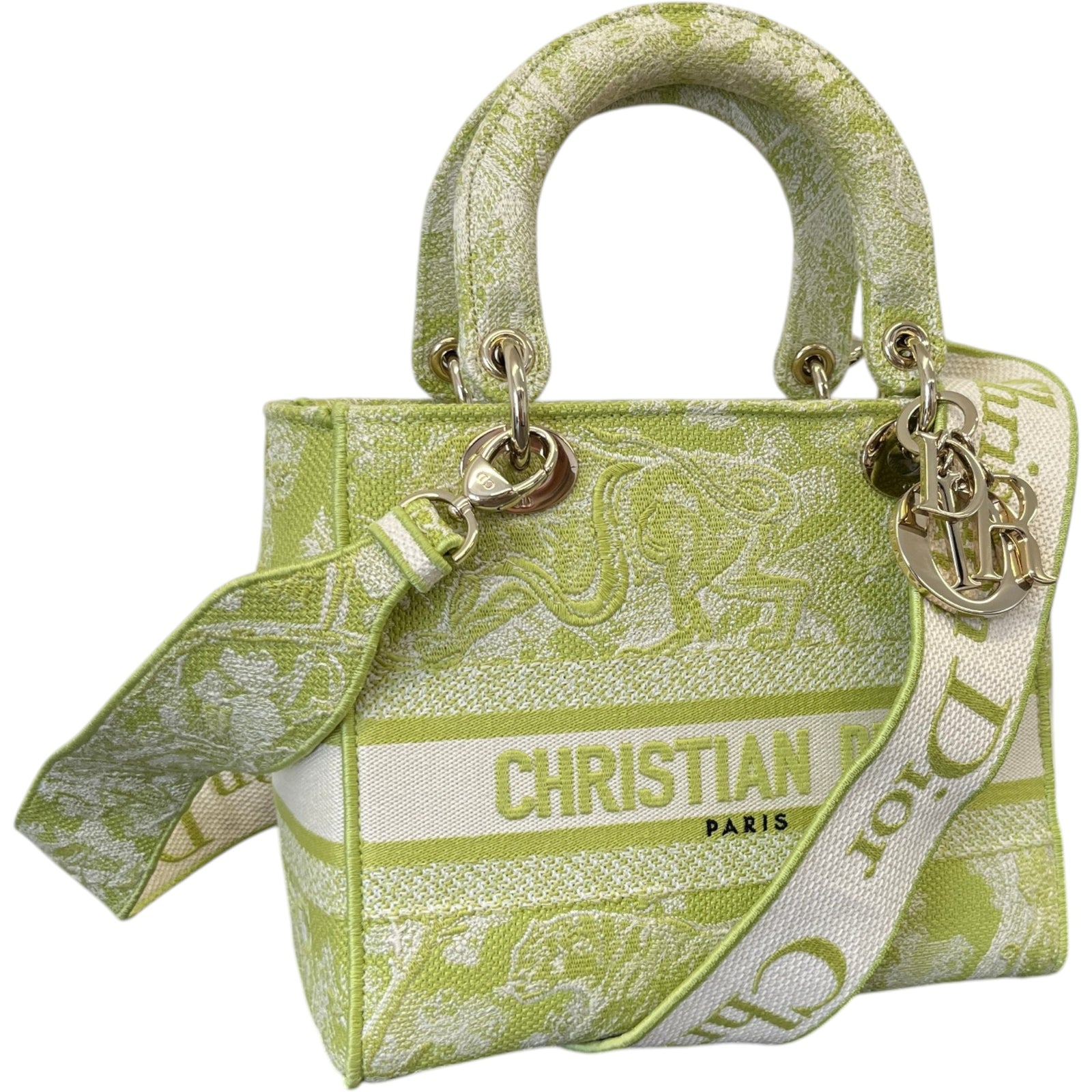 Women's Lady Dior Medium Handbag Green - Photo 4