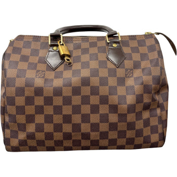 Women's Damier Ebene Speedy 30 Handbag Brown
