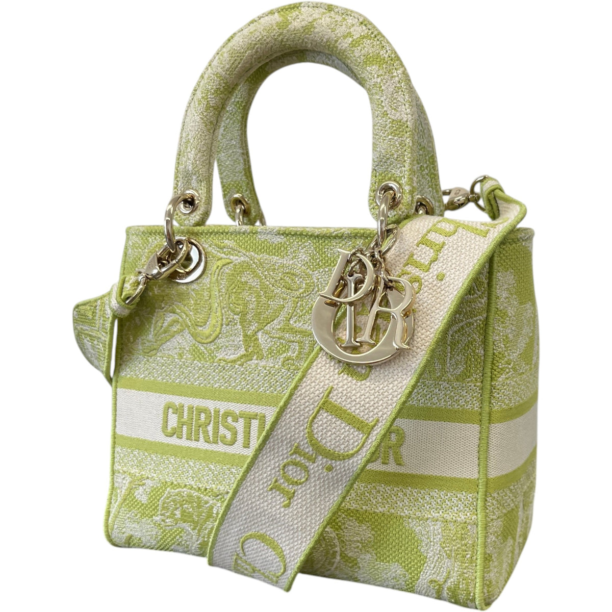 Women's Lady Dior Medium Handbag Green - Photo 5