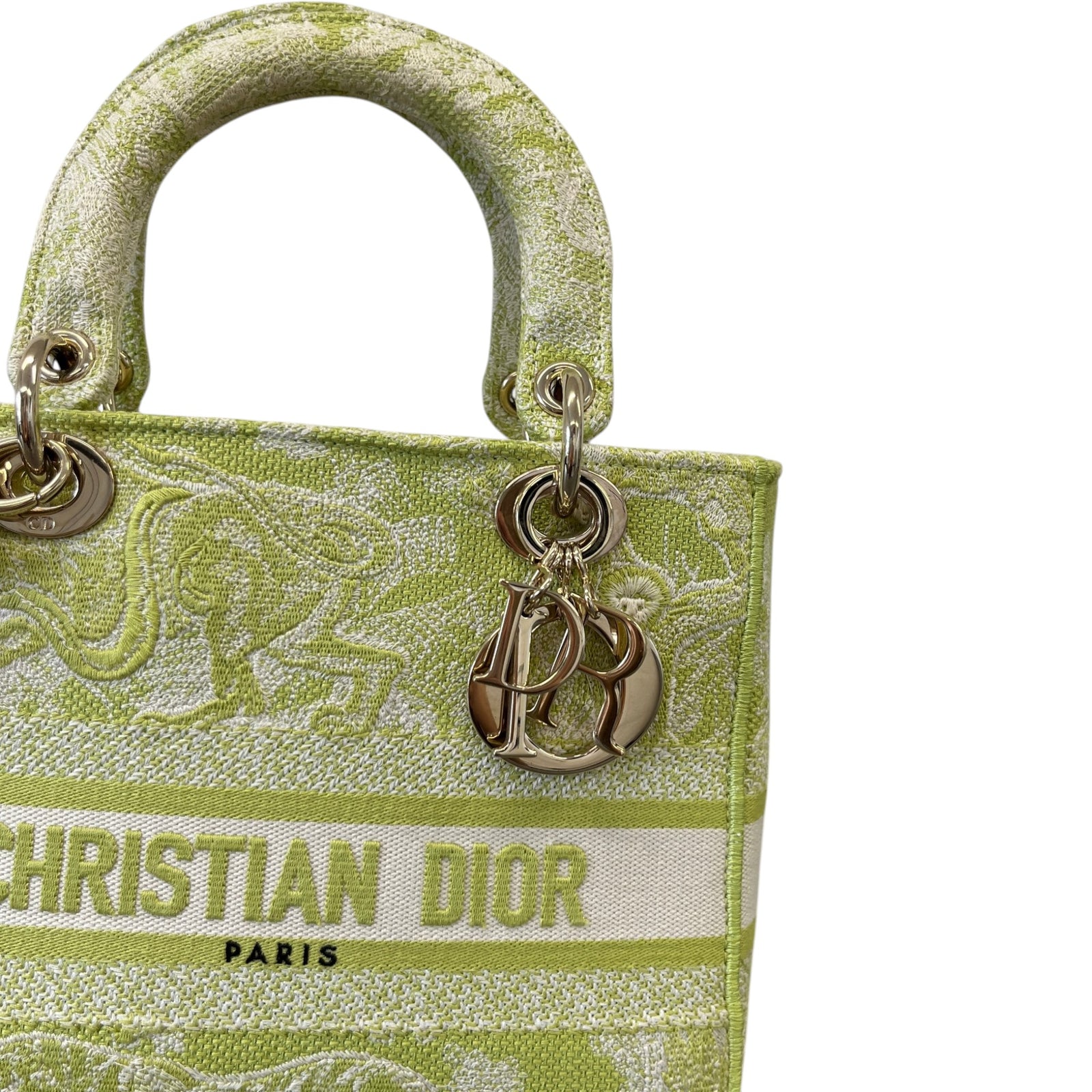 Women's Lady Dior Medium Handbag Green - Photo 11
