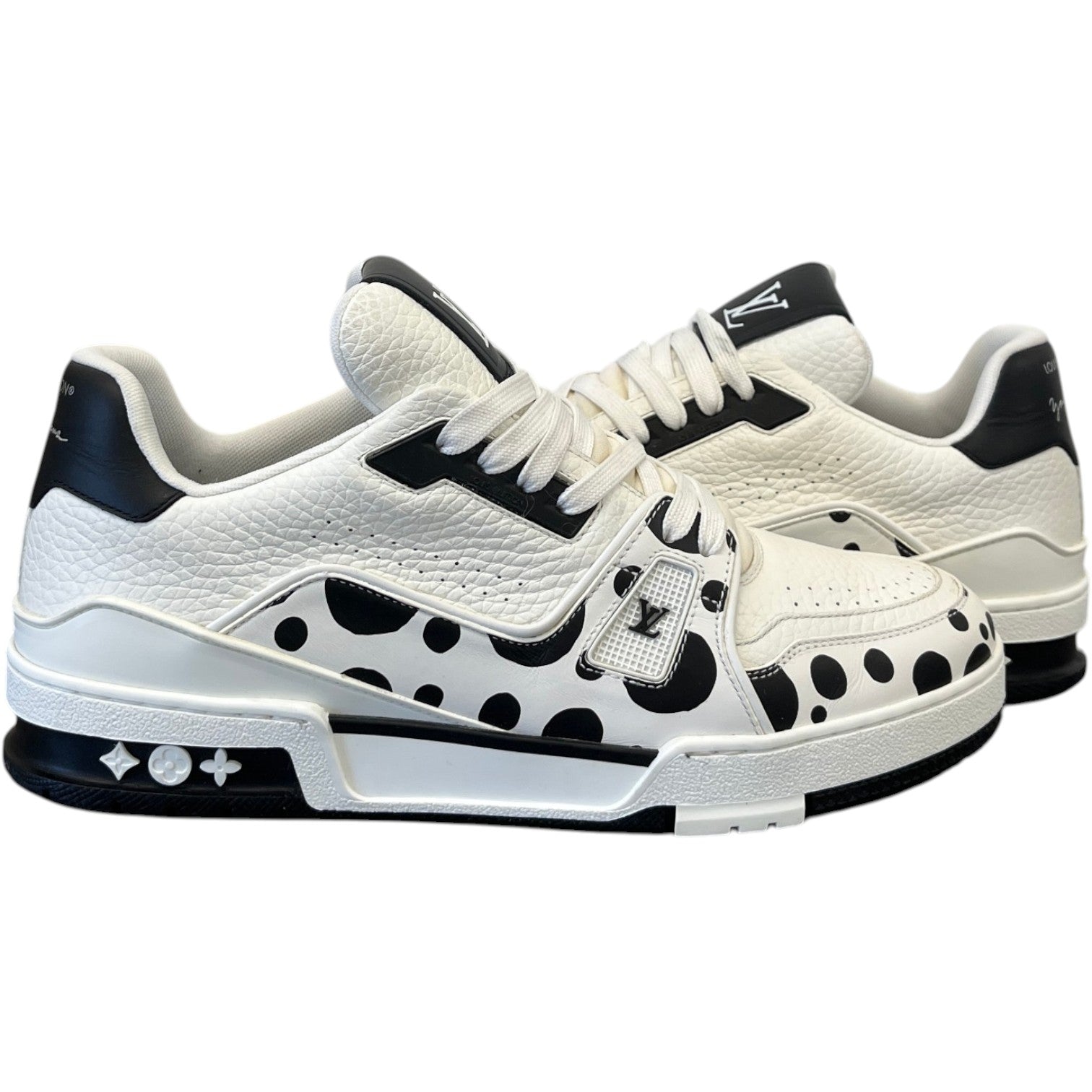 Men's Lv Yayoi Kusama Low Trainers White Size EU 41 / UK 7 - Photo 2