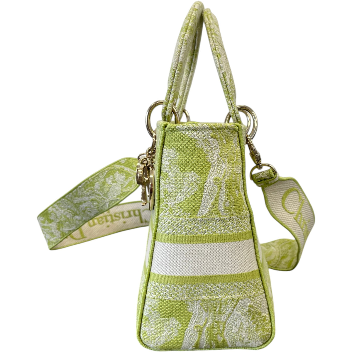 Women's Lady Dior Medium Handbag Green - Photo 7