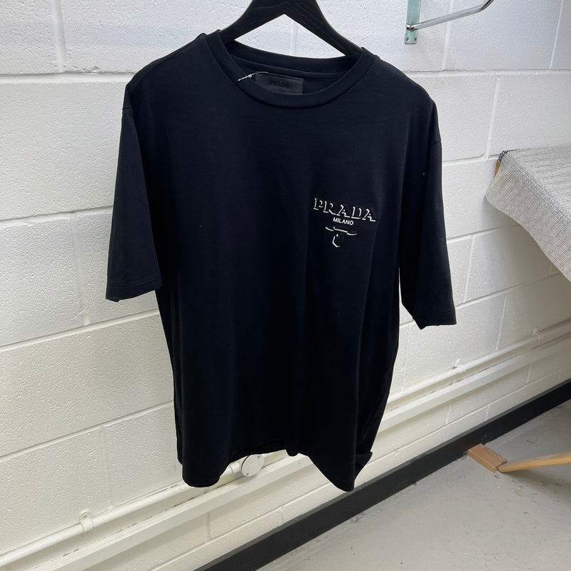 Men's Logo Print T-Shirt Black Size L