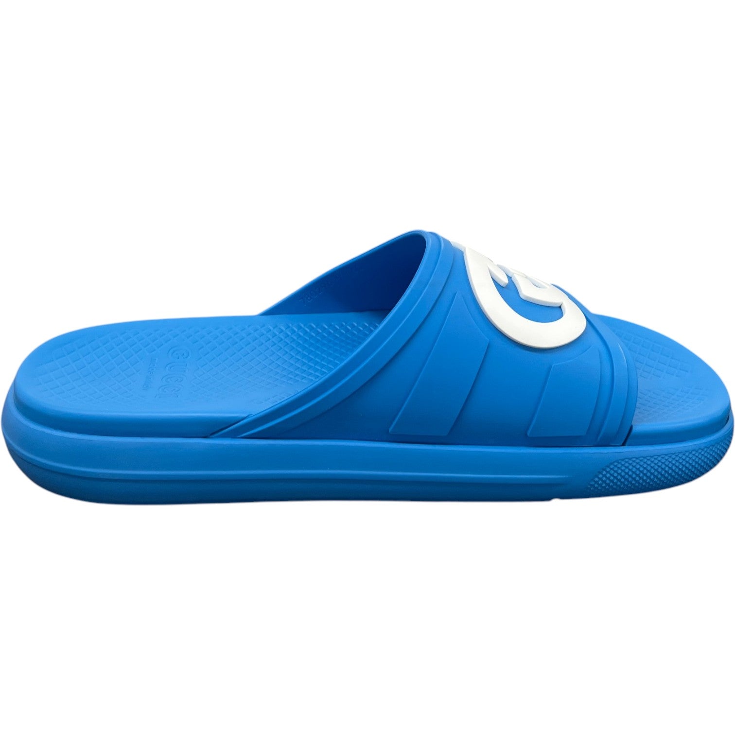 Men's Interlocking G Slides Blue Size UK 9 / EU 43 - Photo 4