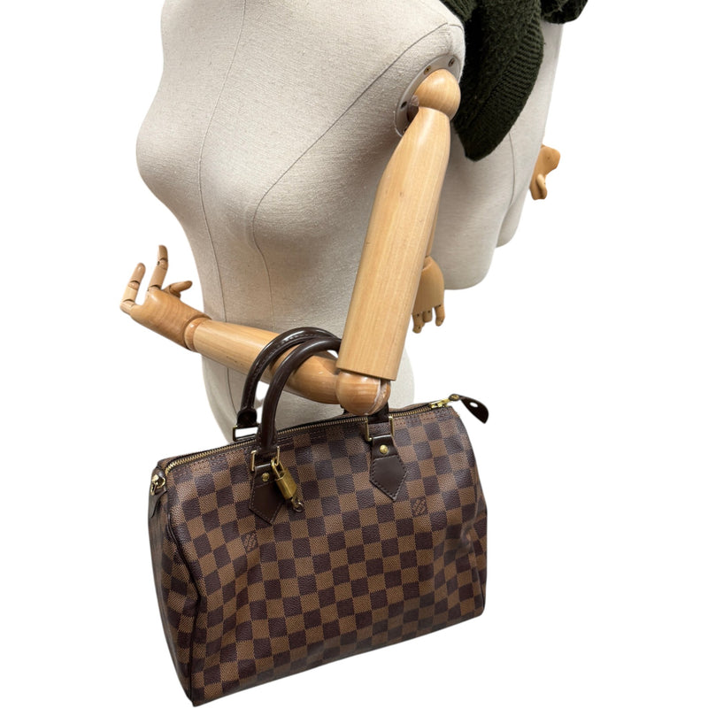 Women's Damier Ebene Speedy 30 Handbag Brown