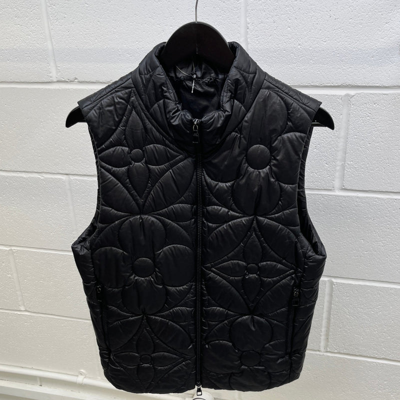 Men's Lvse Padded Monogram Gilet Black Size IT 44 / XS