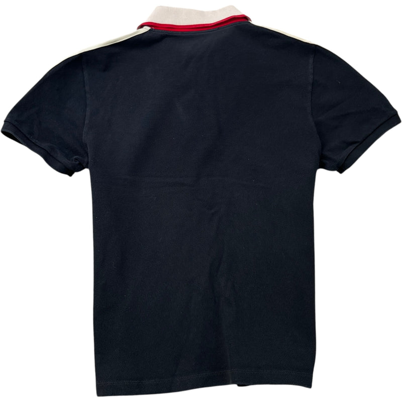 Men's Tape Logo Polo Shirt Black Size M