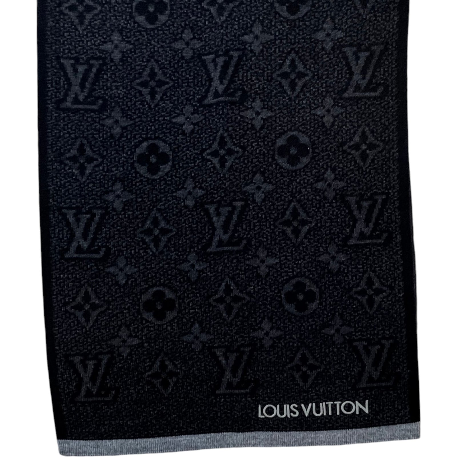 Men's Monogram Eclipse Scarf Black - Photo 4