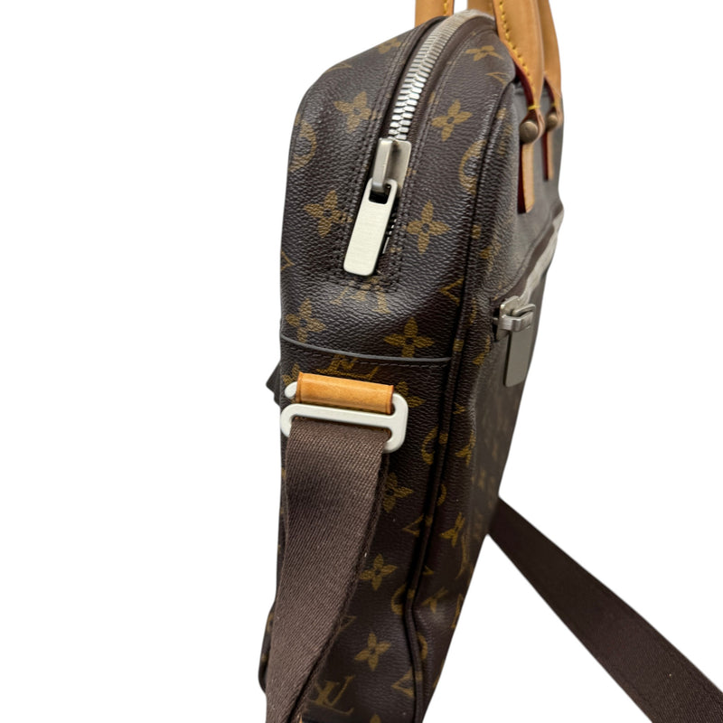 Men's Monogram Horizon Briefcase Brown