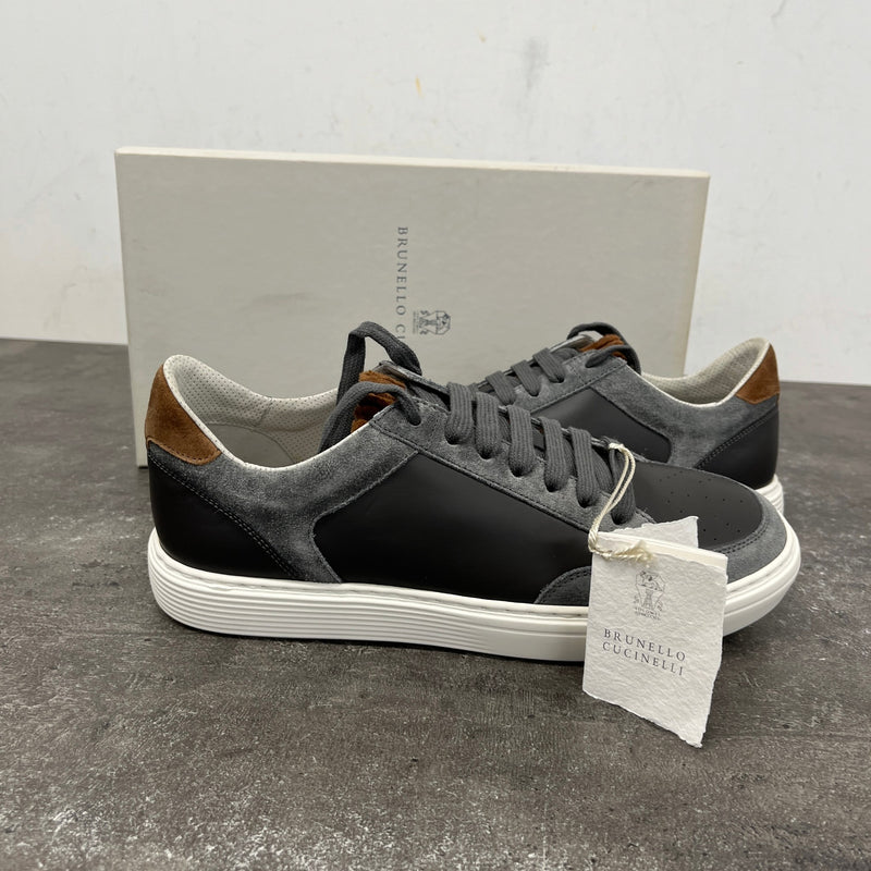 Men's Suede Low Trainers Grey Size UK 8 / EU 42