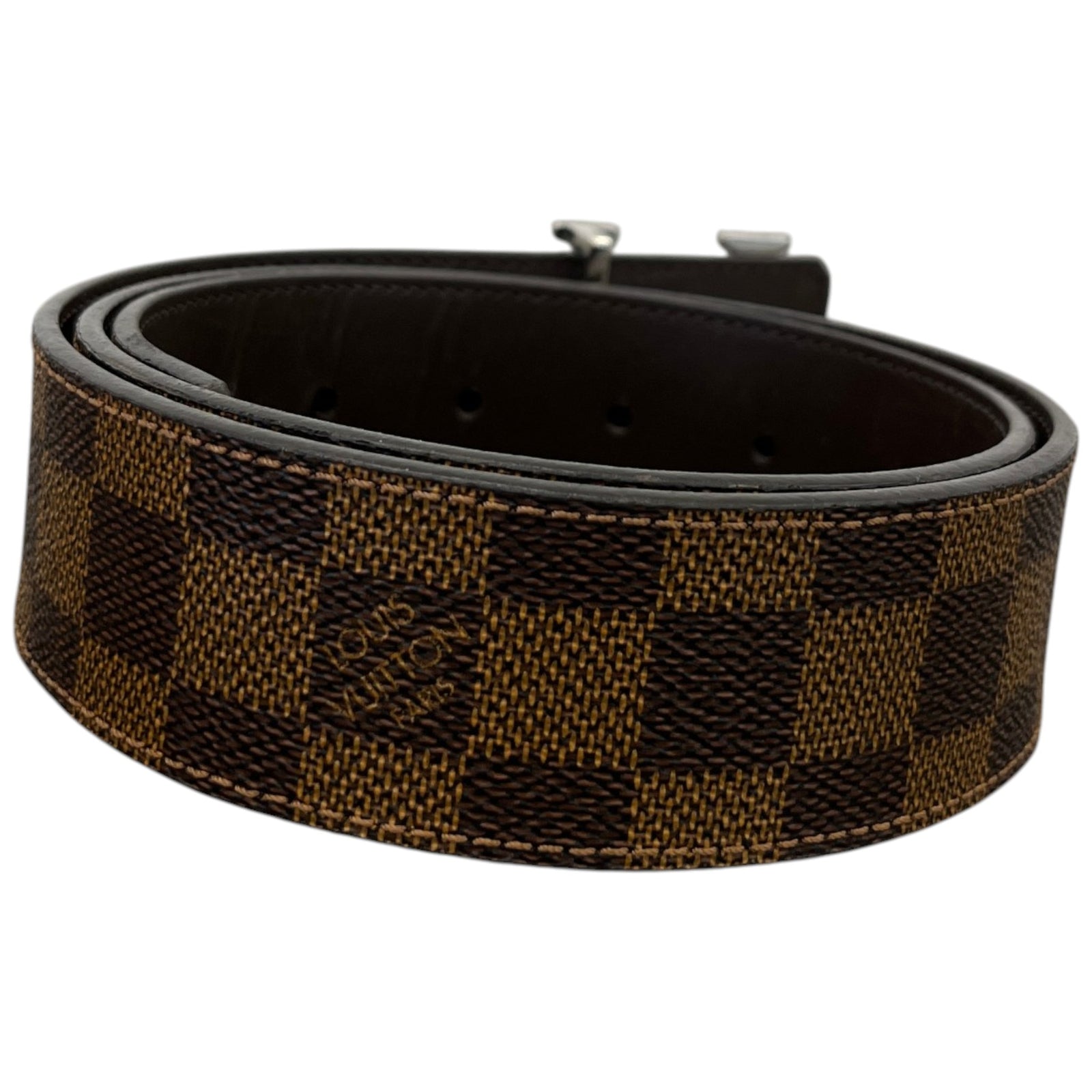 Men's Damier Ebene Reversible Belt Brown Size Waist 28" - Photo 2