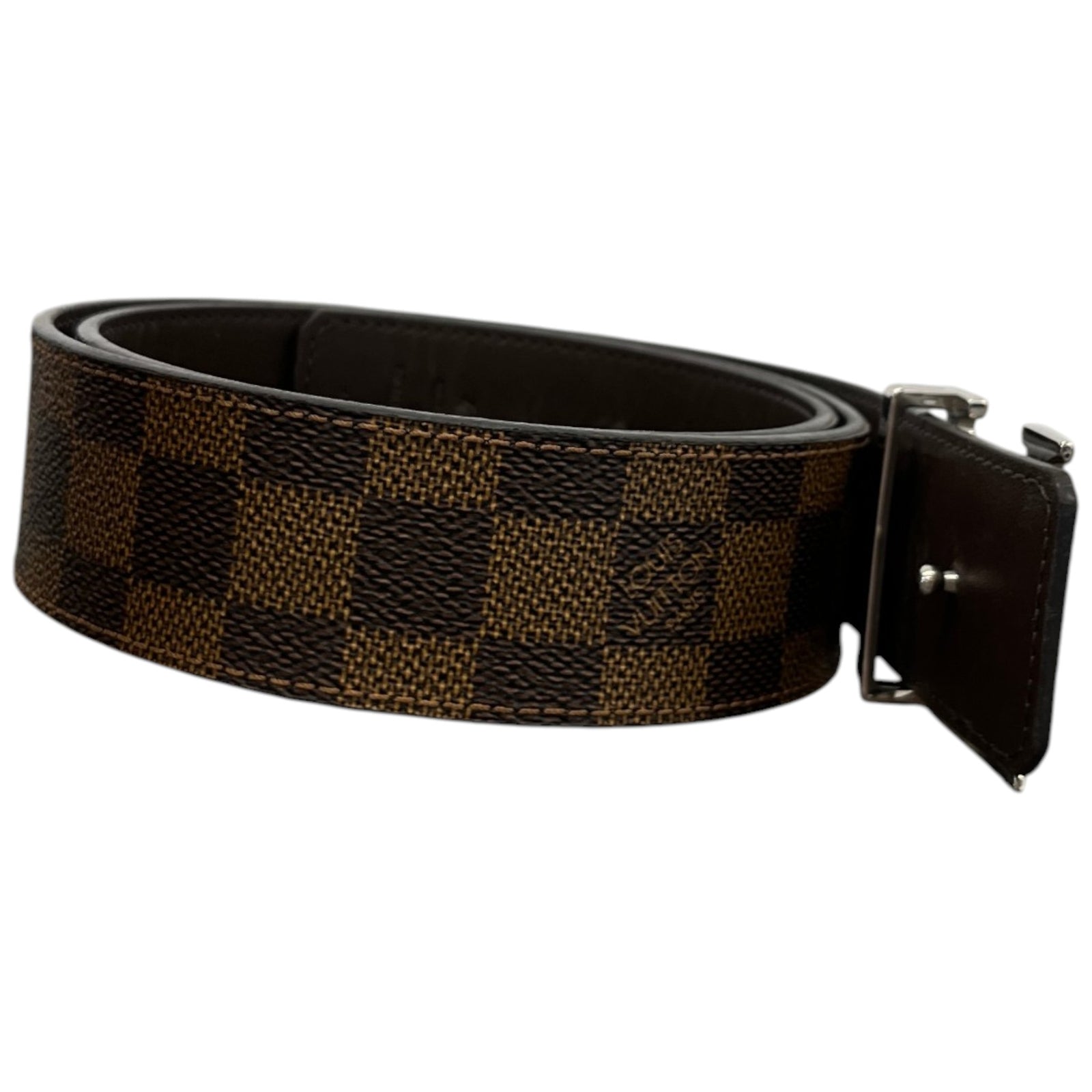 Men's Damier Ebene Reversible Belt Brown Size Waist 28" - Photo 3