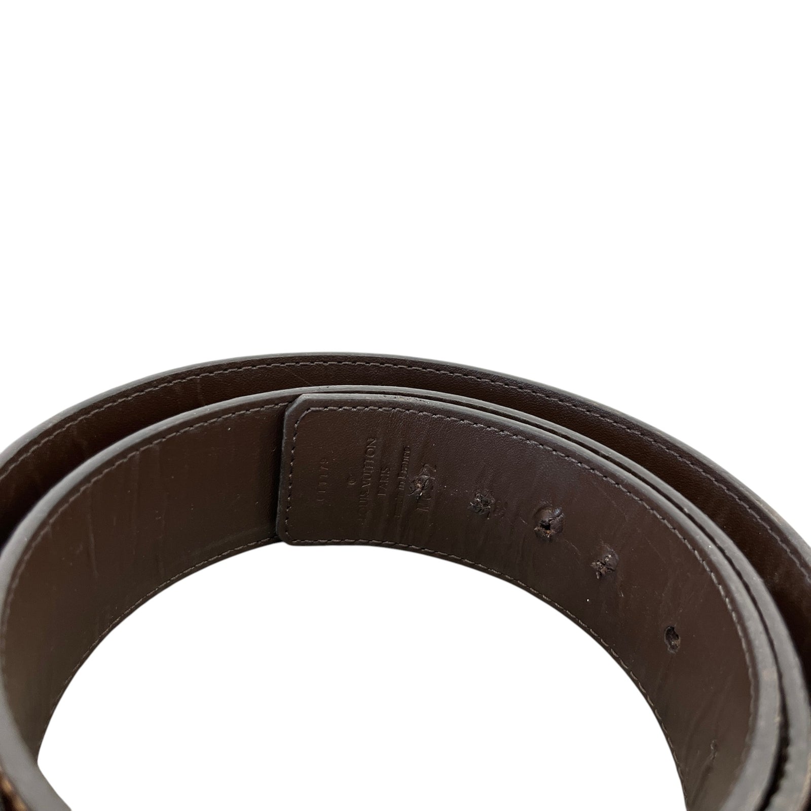 Men's Damier Ebene Reversible Belt Brown Size Waist 28" - Photo 6