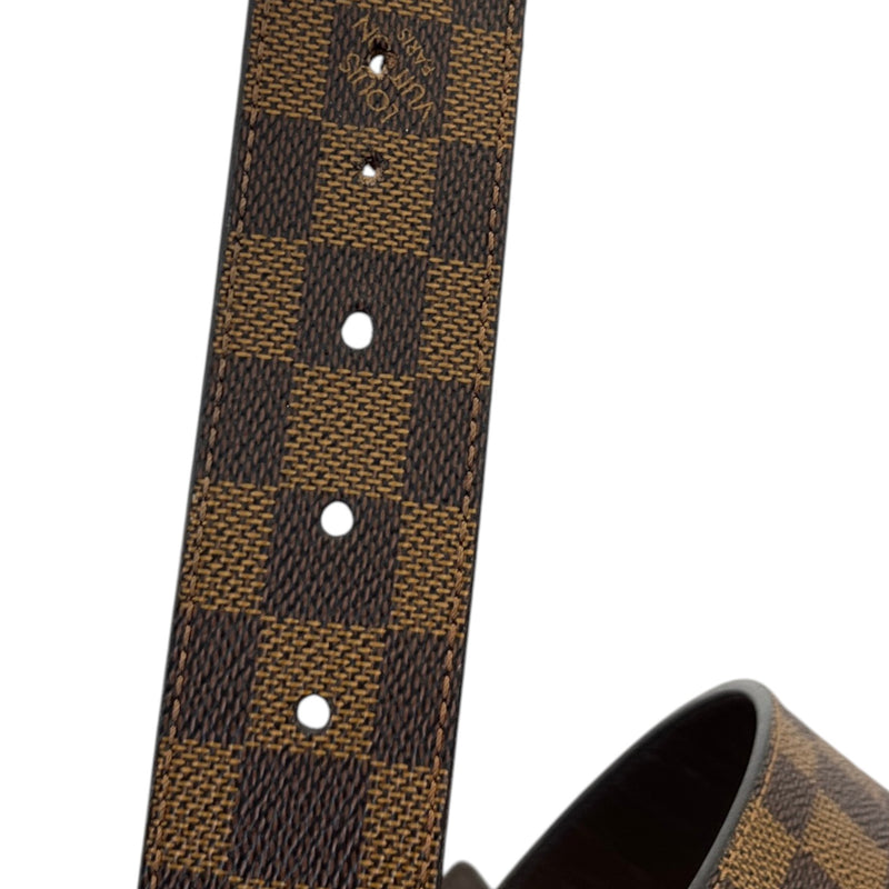 Men's Damier Ebene Reversible Belt Brown Size Waist 28"