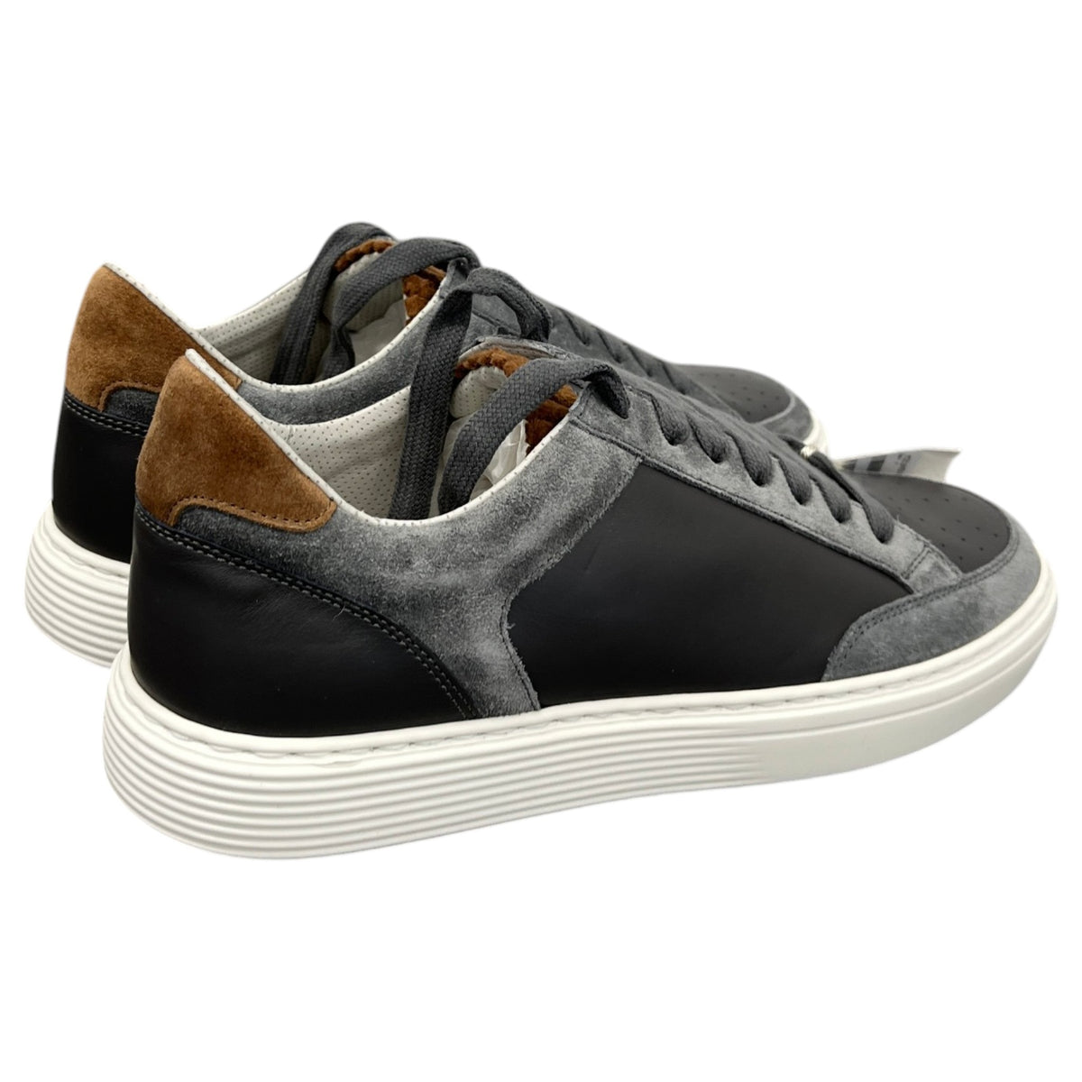 Men's Suede Low Trainers Grey Size UK 8 / EU 42 - Photo 8