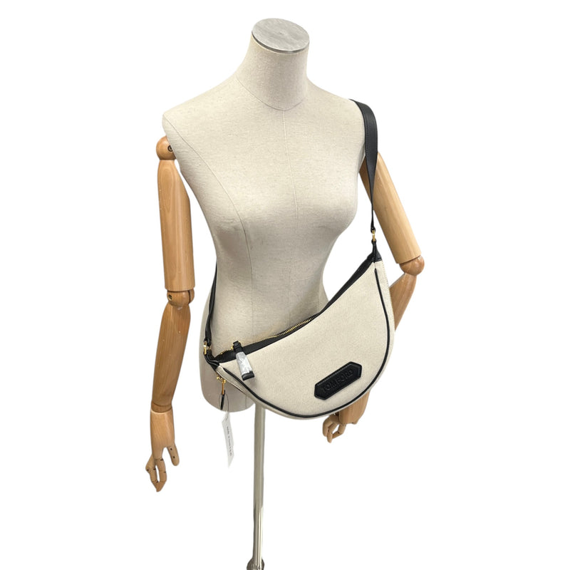 Women's Debossed Logo Bag Beige