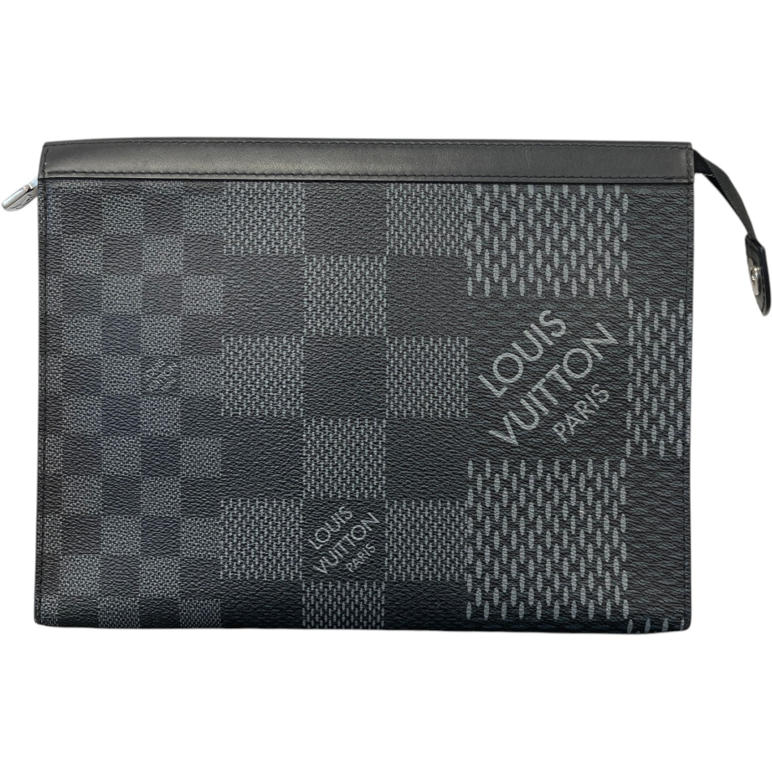 Men's Damier Graphite 3D Pochette Voyage Mm Clutch Black - Photo 1