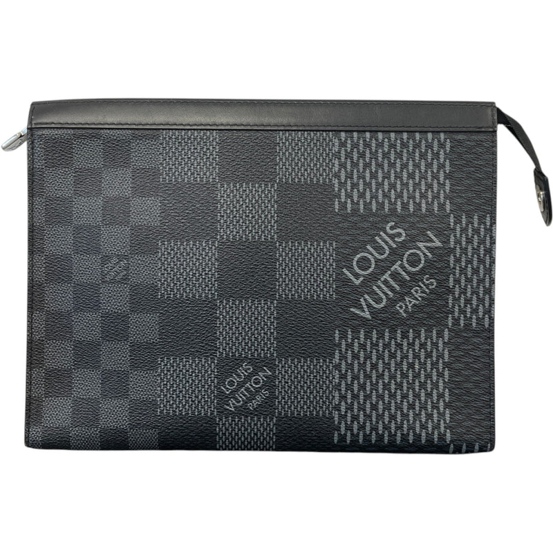 Men's Damier Graphite 3D Pochette Voyage Mm Clutch Black