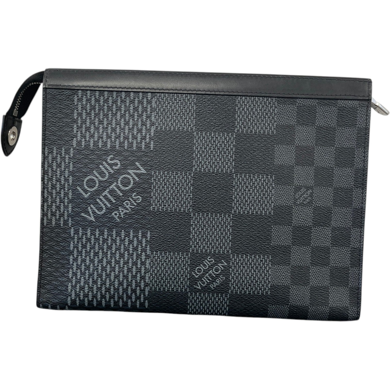 Men's Damier Graphite 3D Pochette Voyage Mm Clutch Black - Photo 2