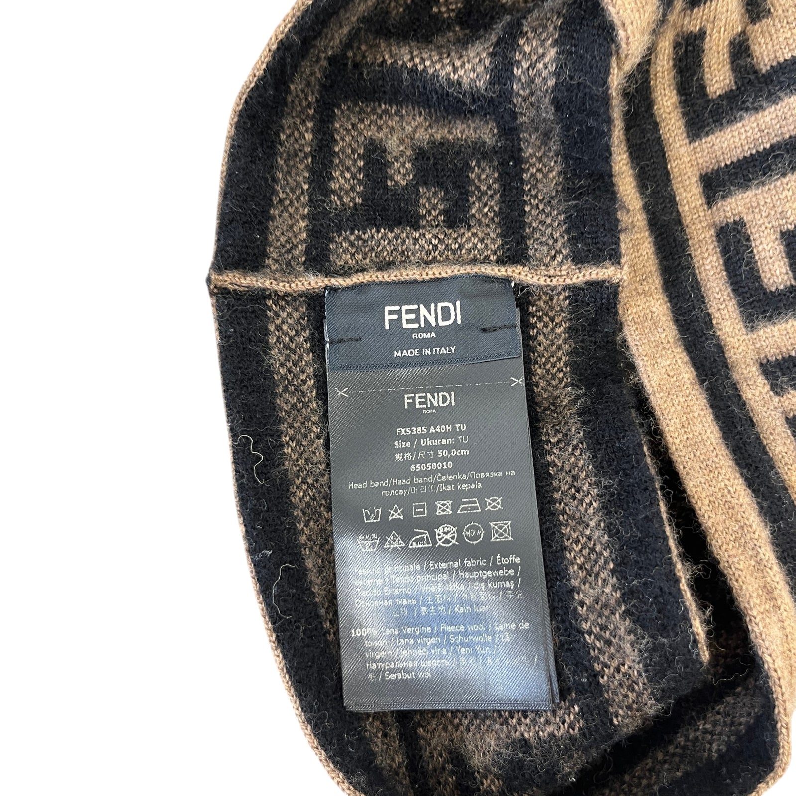 Men's Ff Monogram Head Band Brown - Photo 5