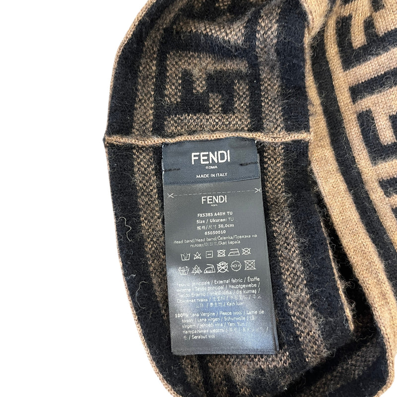 Men's Ff Monogram Head Band Brown
