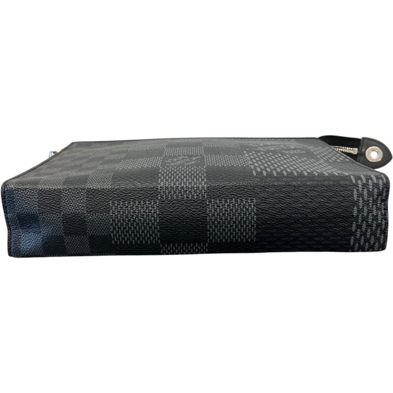 Men's Damier Graphite 3D Pochette Voyage Mm Clutch Black