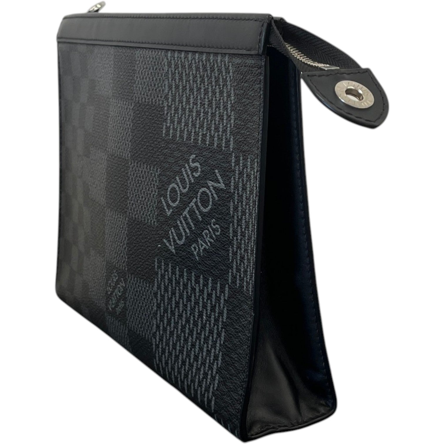 Men's Damier Graphite 3D Pochette Voyage Mm Clutch Black - Photo 7