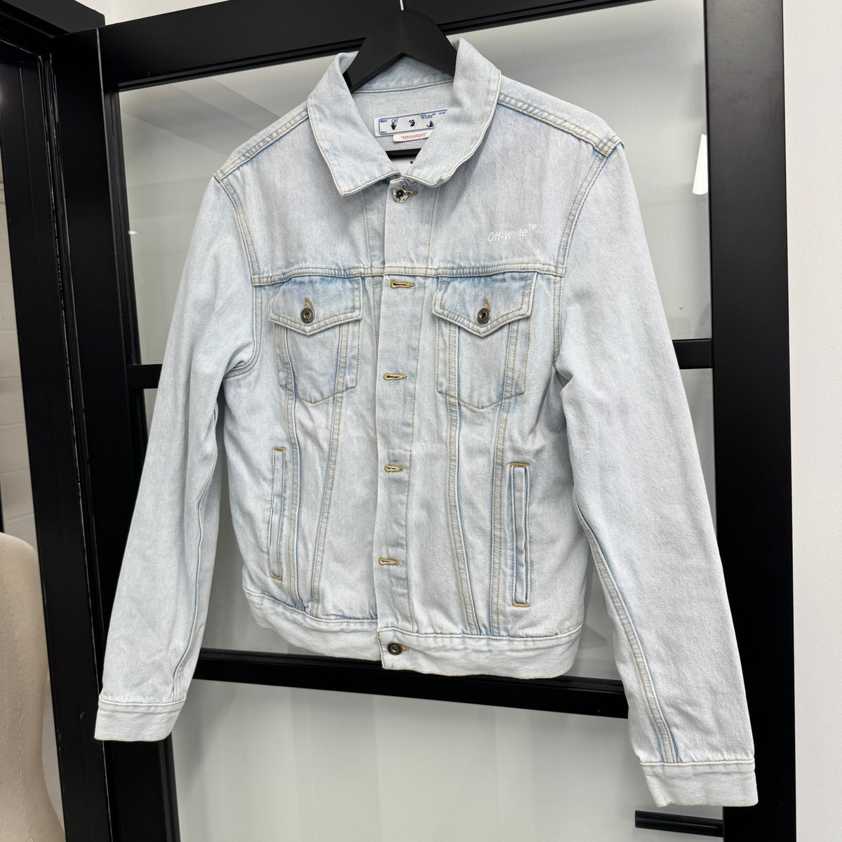 Women's Diag Tab Slim Jacket Blue Size M / UK 10 - Photo 8