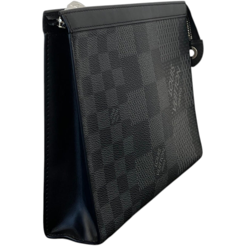 Men's Damier Graphite 3D Pochette Voyage Mm Clutch Black