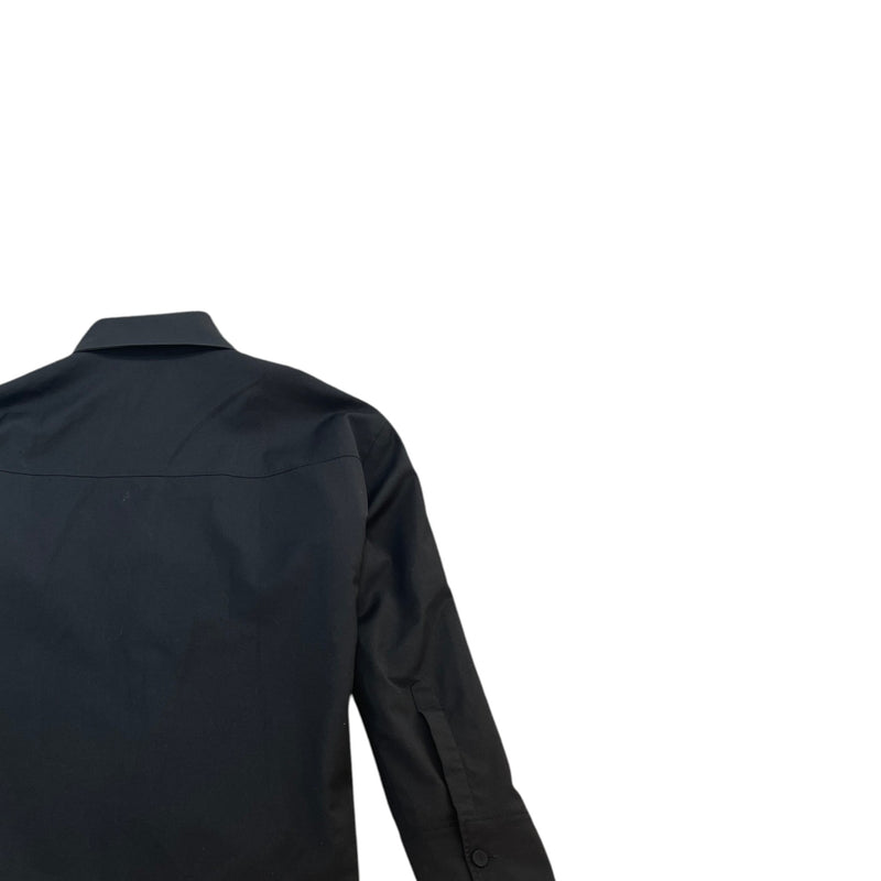 Women's Logo Patch Pocket OverShirt Black Size UK 6 / EU 34