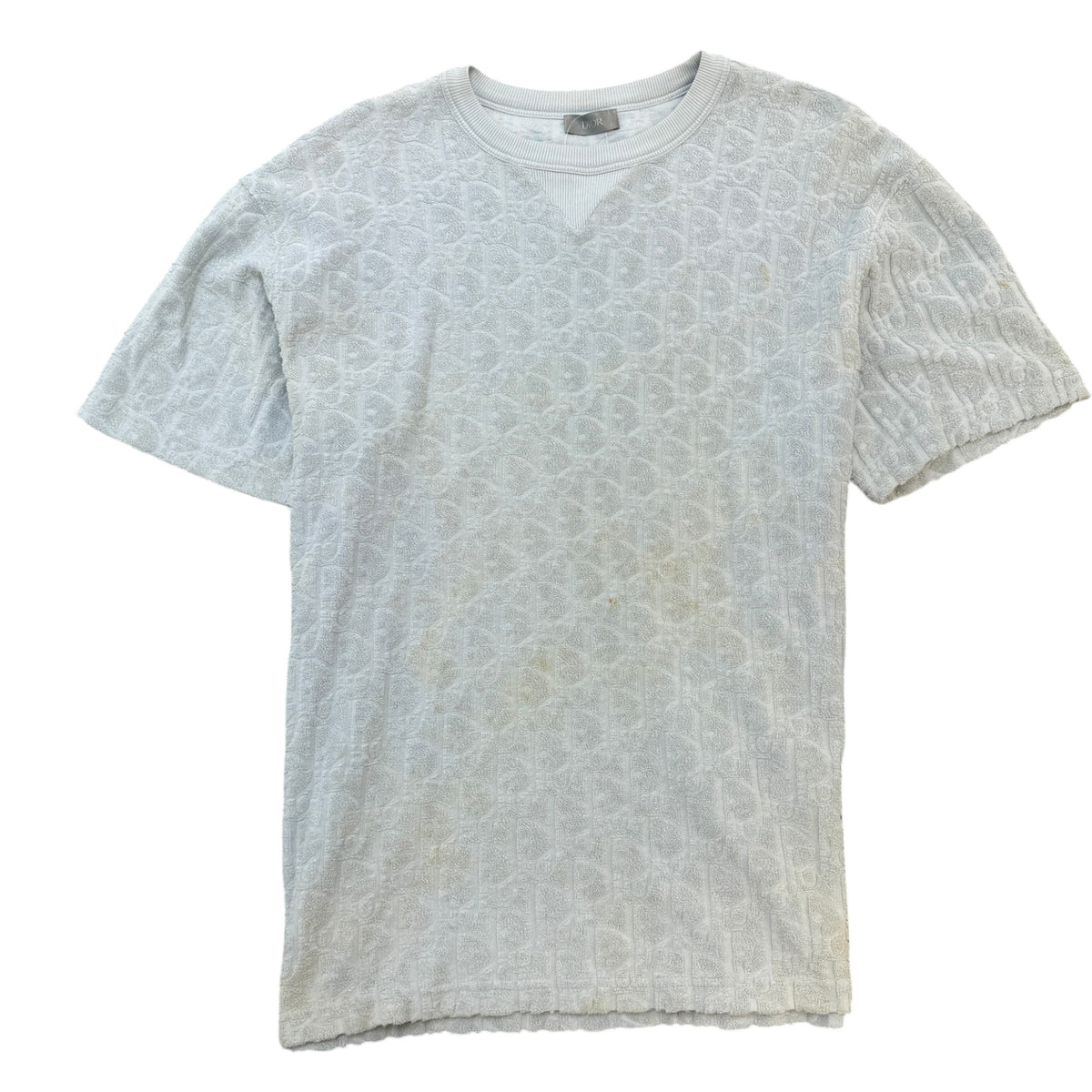 Men's Oblique Towelling T-Shirt Grey Size M - Photo 1