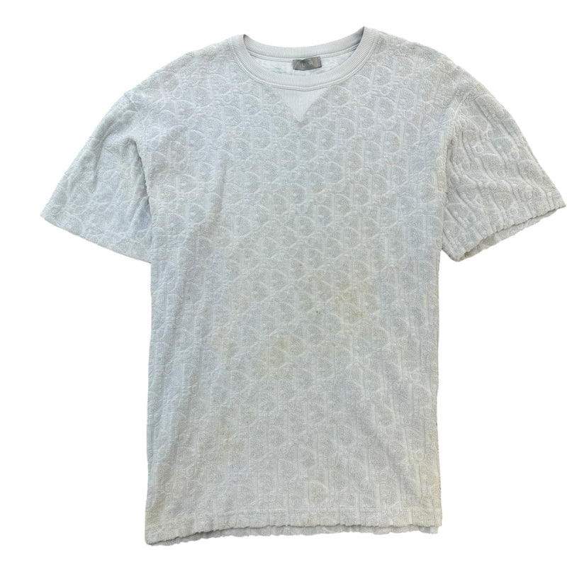 Men's Oblique Towelling T-Shirt Grey Size M