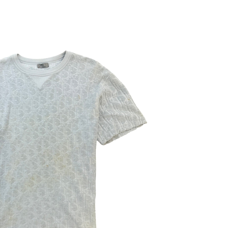 Men's Oblique Towelling T-Shirt Grey Size M