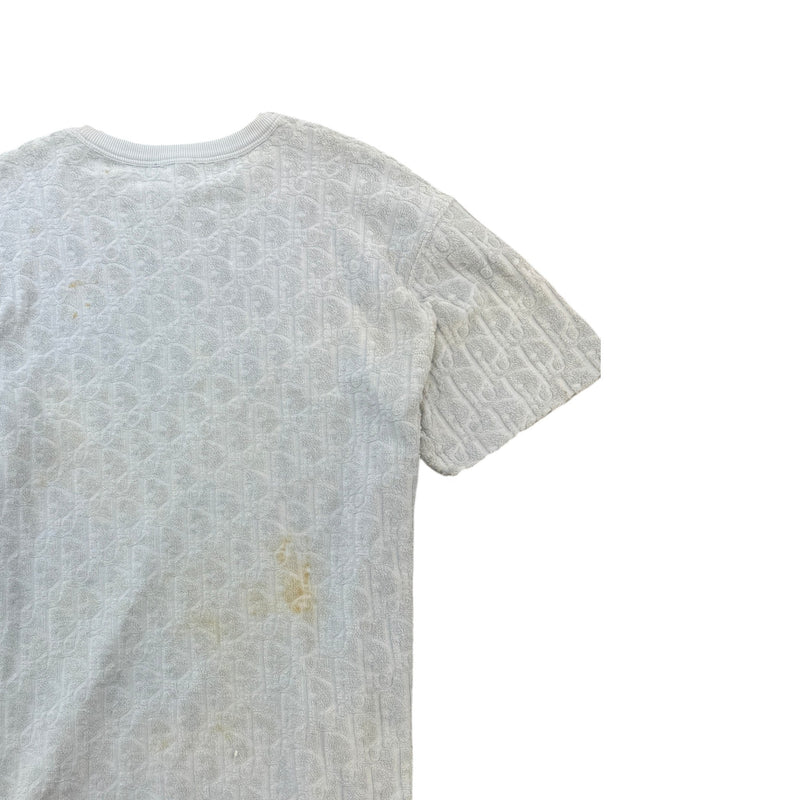 Men's Oblique Towelling T-Shirt Grey Size M