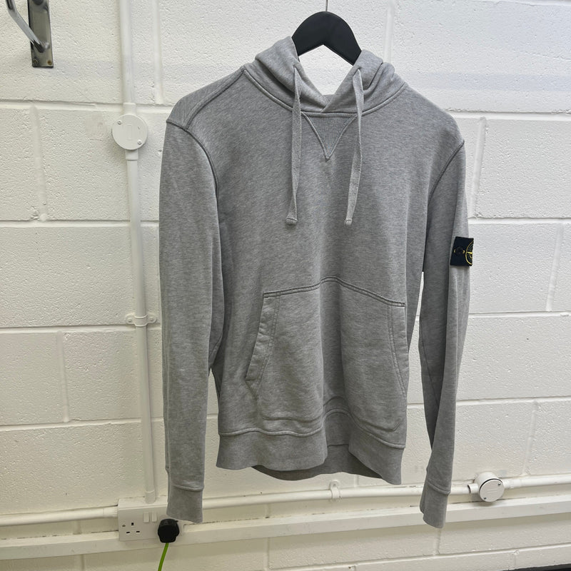 Men's Applique Logo Hoodie Grey Size S