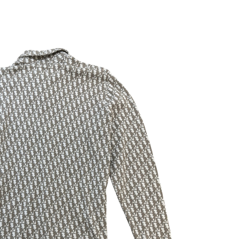 Men's Oblique Jacquard Shirt Brown Size M