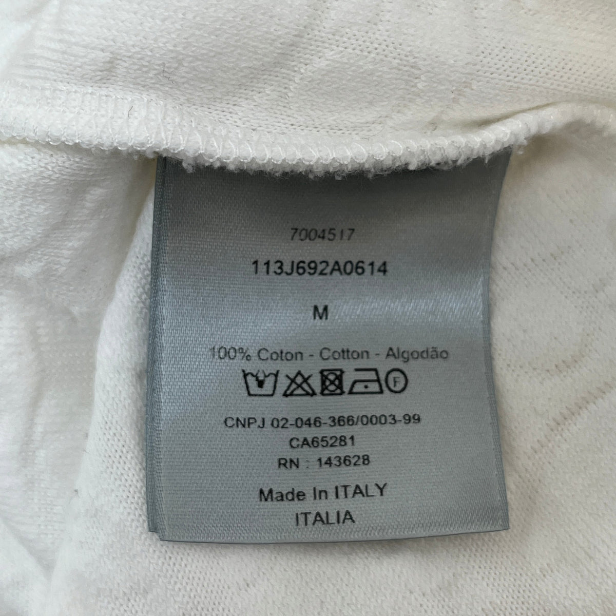 Men's Oblique T-Shirt White Size M - Photo 5